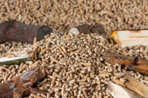 Pellets de bois et débris de bois